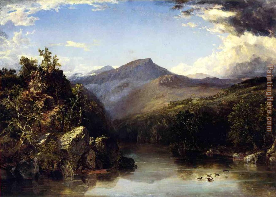 Landscape painting - John Frederick Kensett Landscape art painting